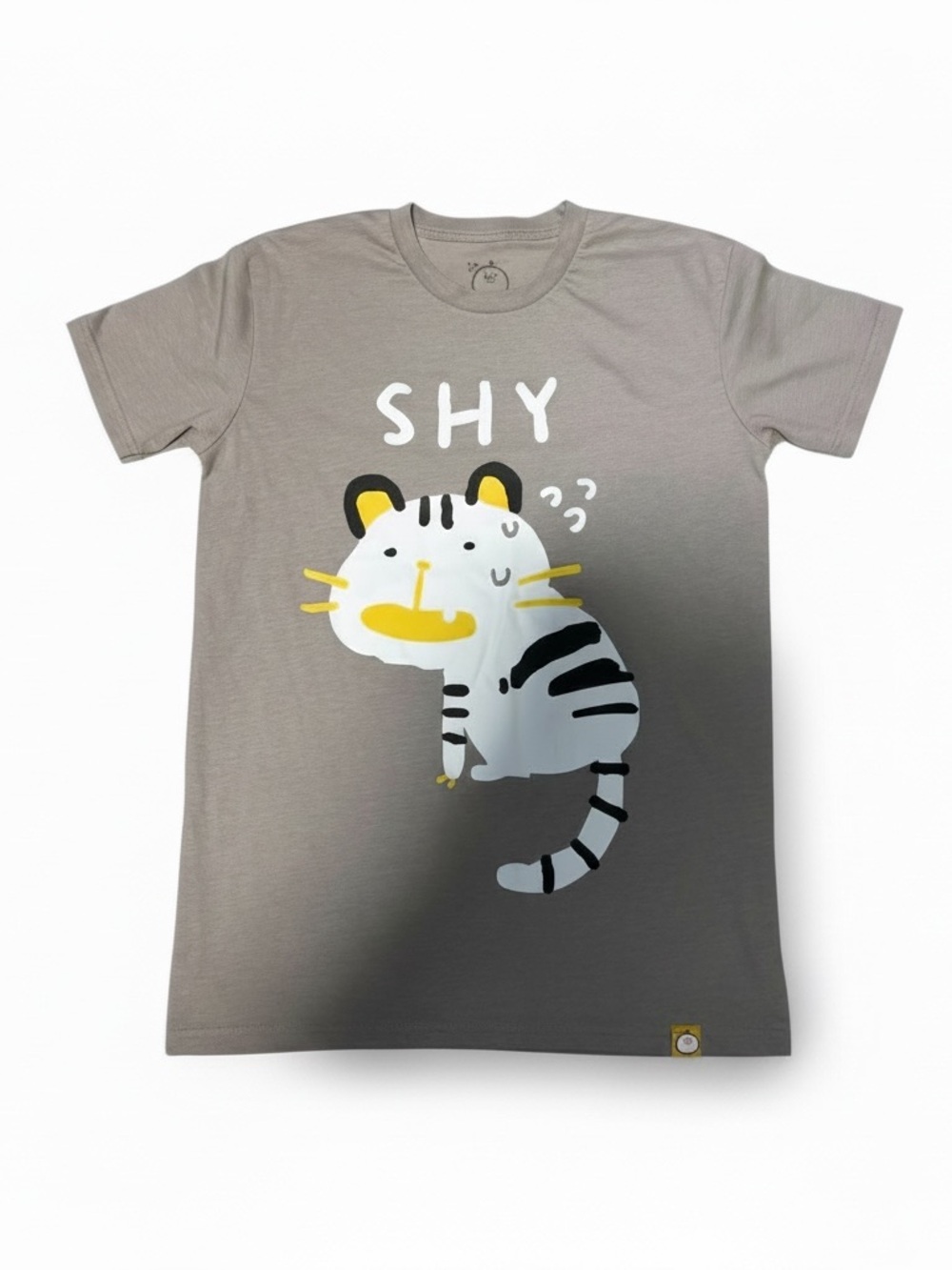 Graphic Cat Tee - Gray oh monah animator